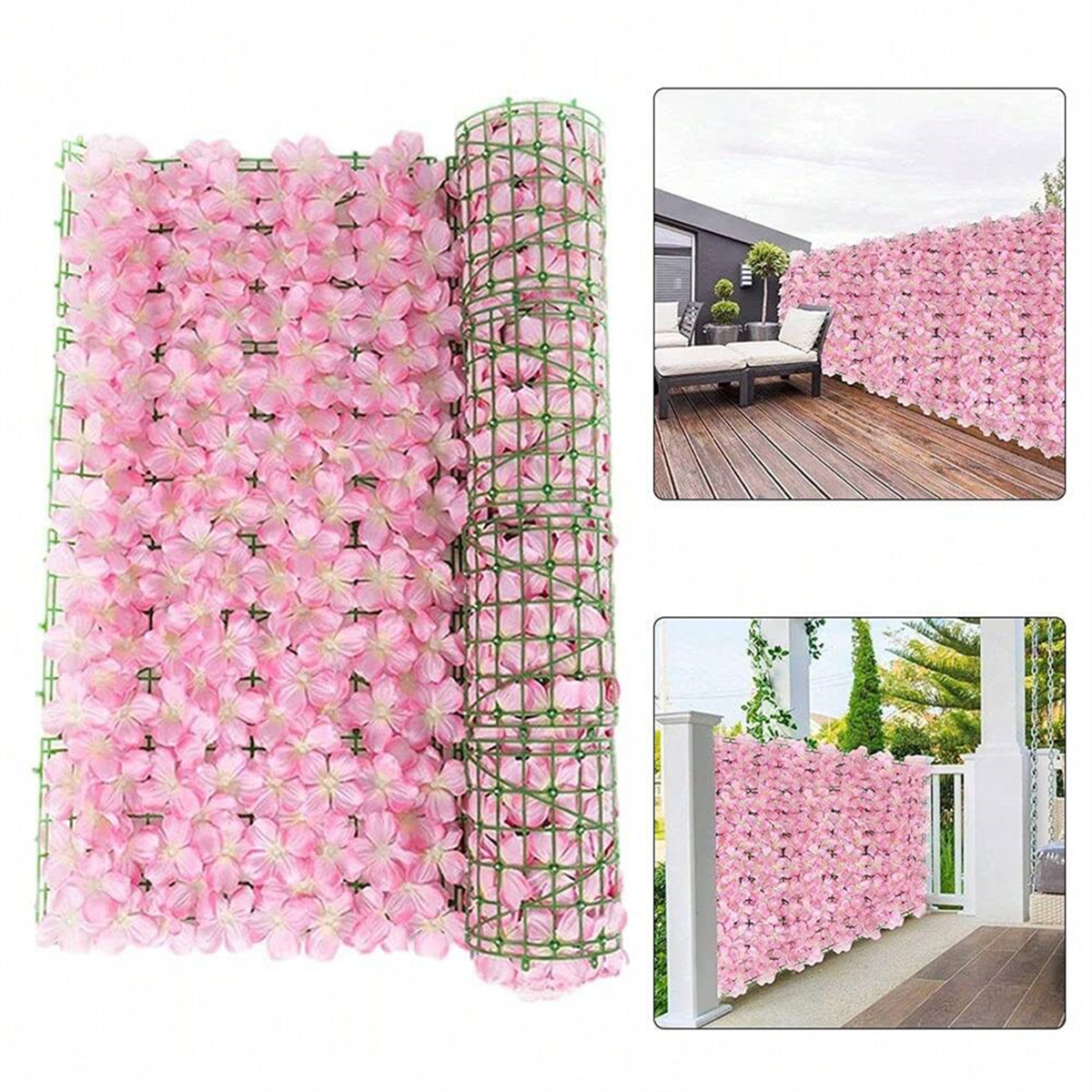 Home Security Fence - Expanding Artificial Fence Screening with Flowers