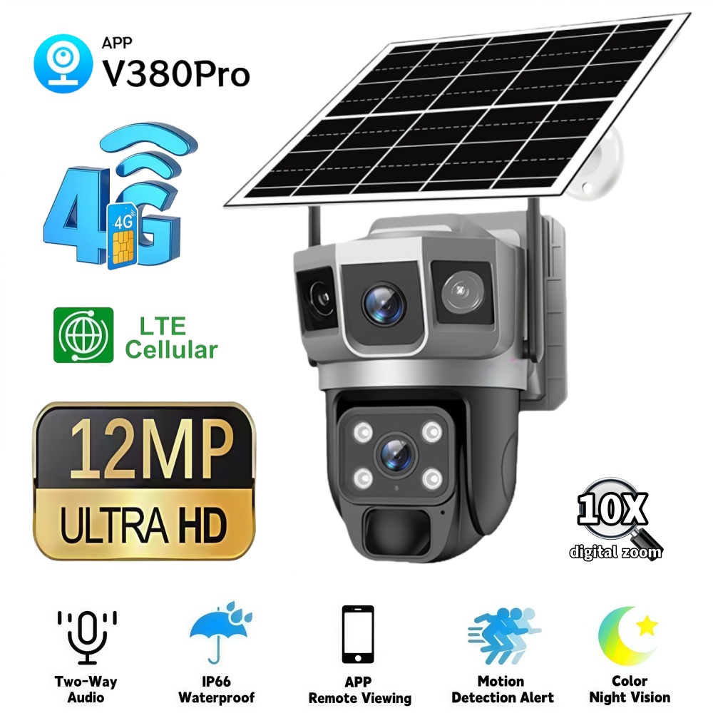 Home Security Group - 4G Camera Outdoor Solar Surveillance Camera