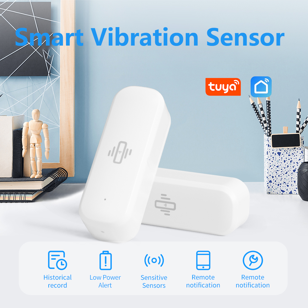 Home Security And Monitoring - Tuya Smart WiFi Vibration Sensor Real-time