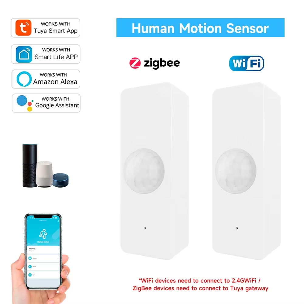 Home Security Devices - Tuya WiFi Zigbee PIR Motion Sensor