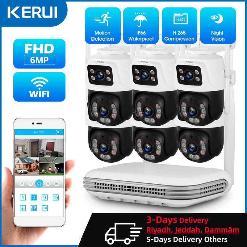 Home Security Premium - KERUI Waterproof 6MP HD Wireless Dual