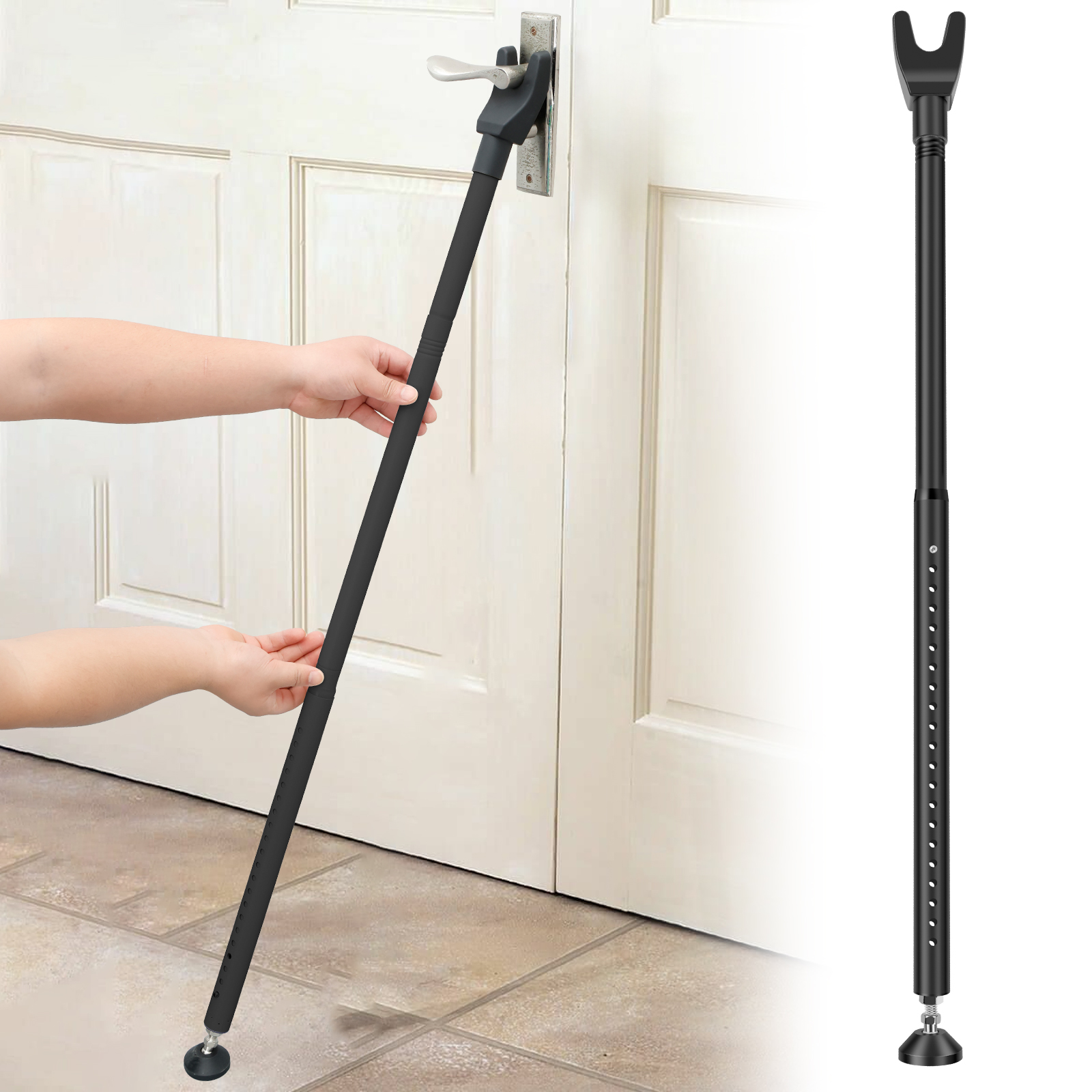 Home Security Jammers - Door Security Bar 44-55 Inch Adjustable