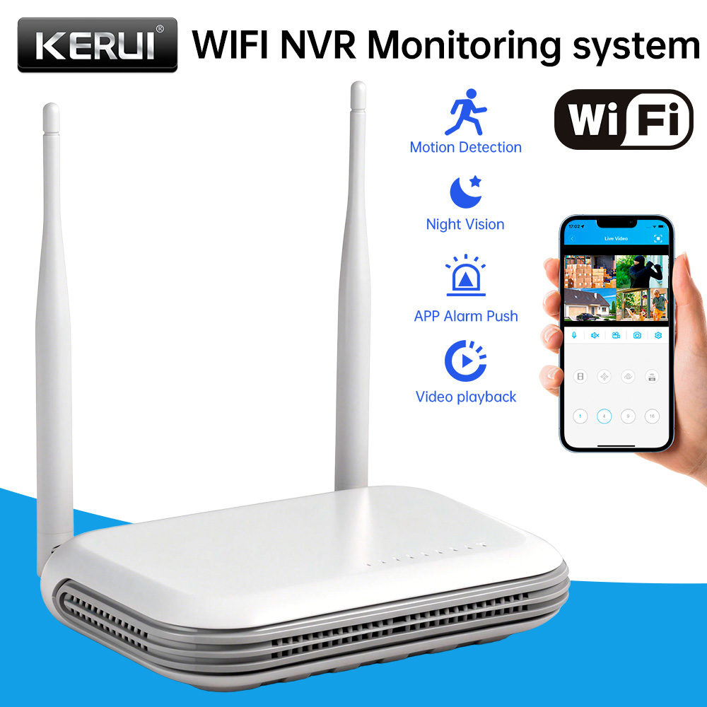 Home Security Devices - KERUI Mini Network WIFI 8CH NVR