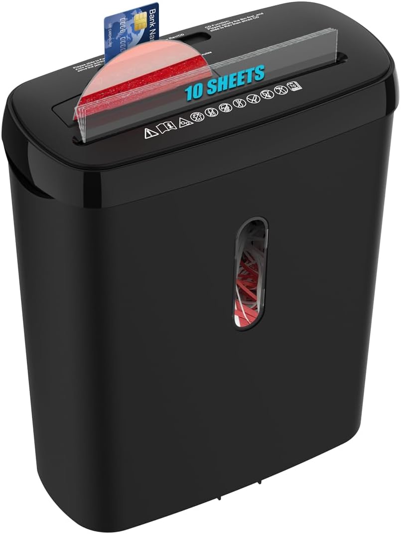 Home Security Images - Paper Shredder, 10-Sheet Strip Cut with