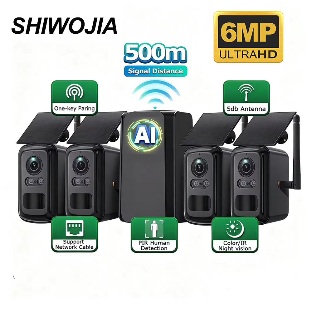 SHIWOJIA 6MP Solar Security Sy – обзор и цена Home Security Cameras No Subscription
