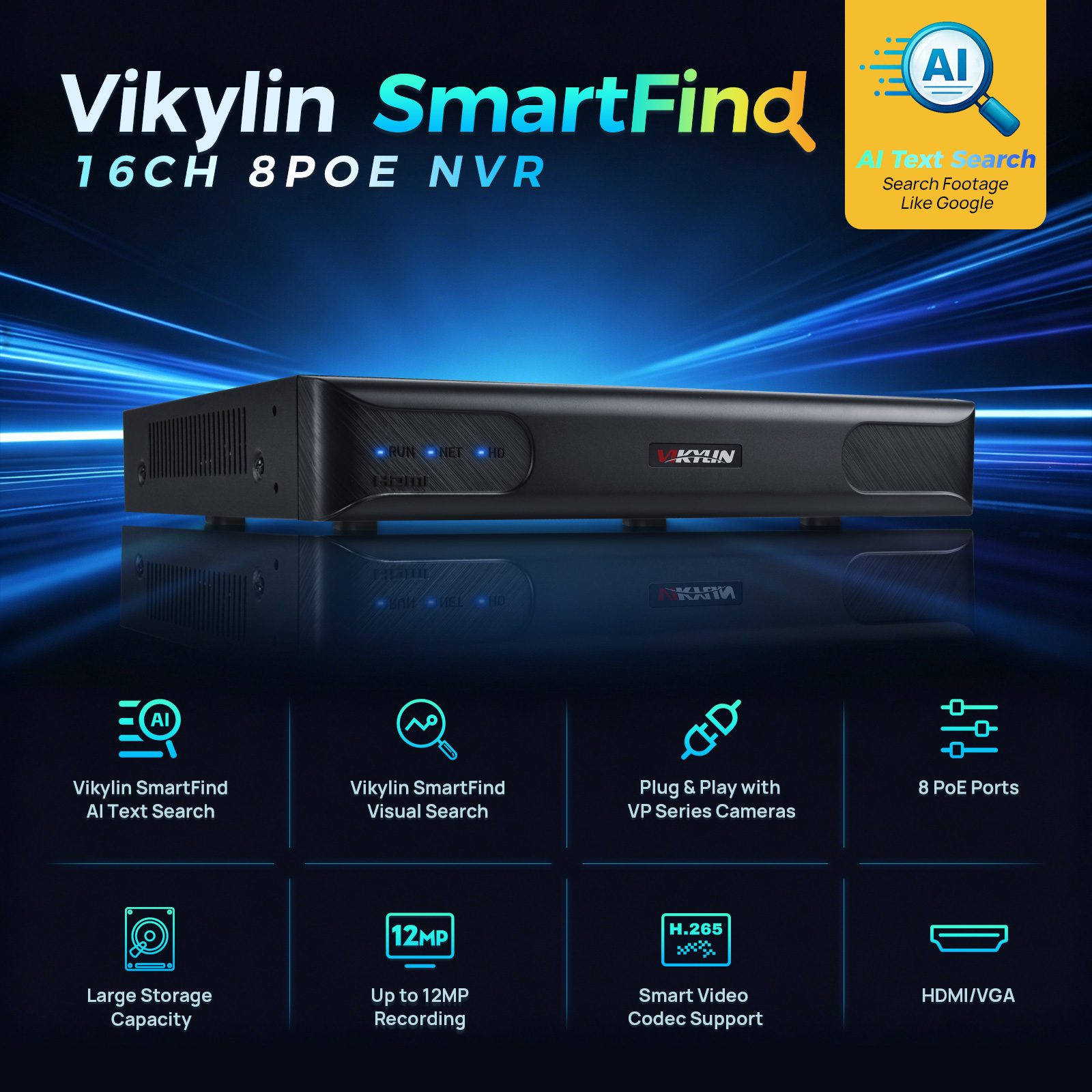 Vikylin 4K NVR 16CH 8POE Home  – обзор и цена Home Security America