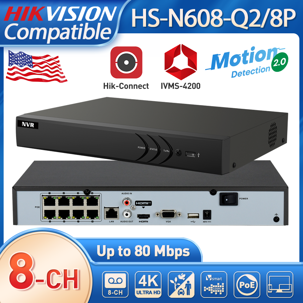 8CH Network Video Recorder for – обзор и цена Home Security System Hikvision