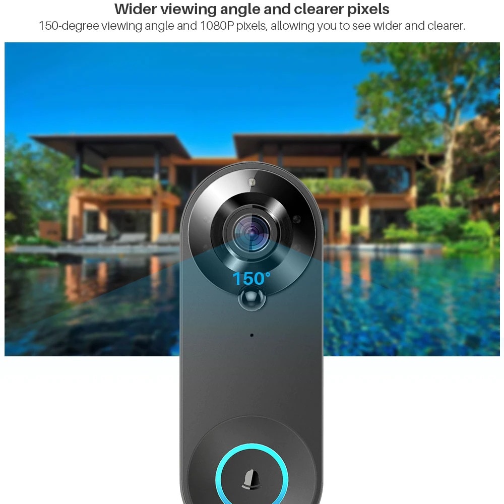 Tuya 1080P Wireless WIFI Doorb – обзор и цена Home Security Premium