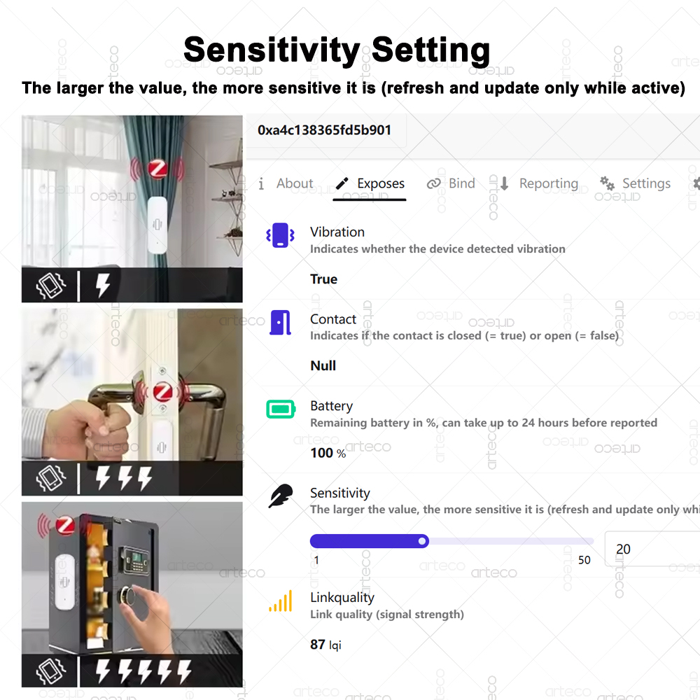 ZigBee Smart Vibration Sensor  – обзор и цена Home Security And Monitoring