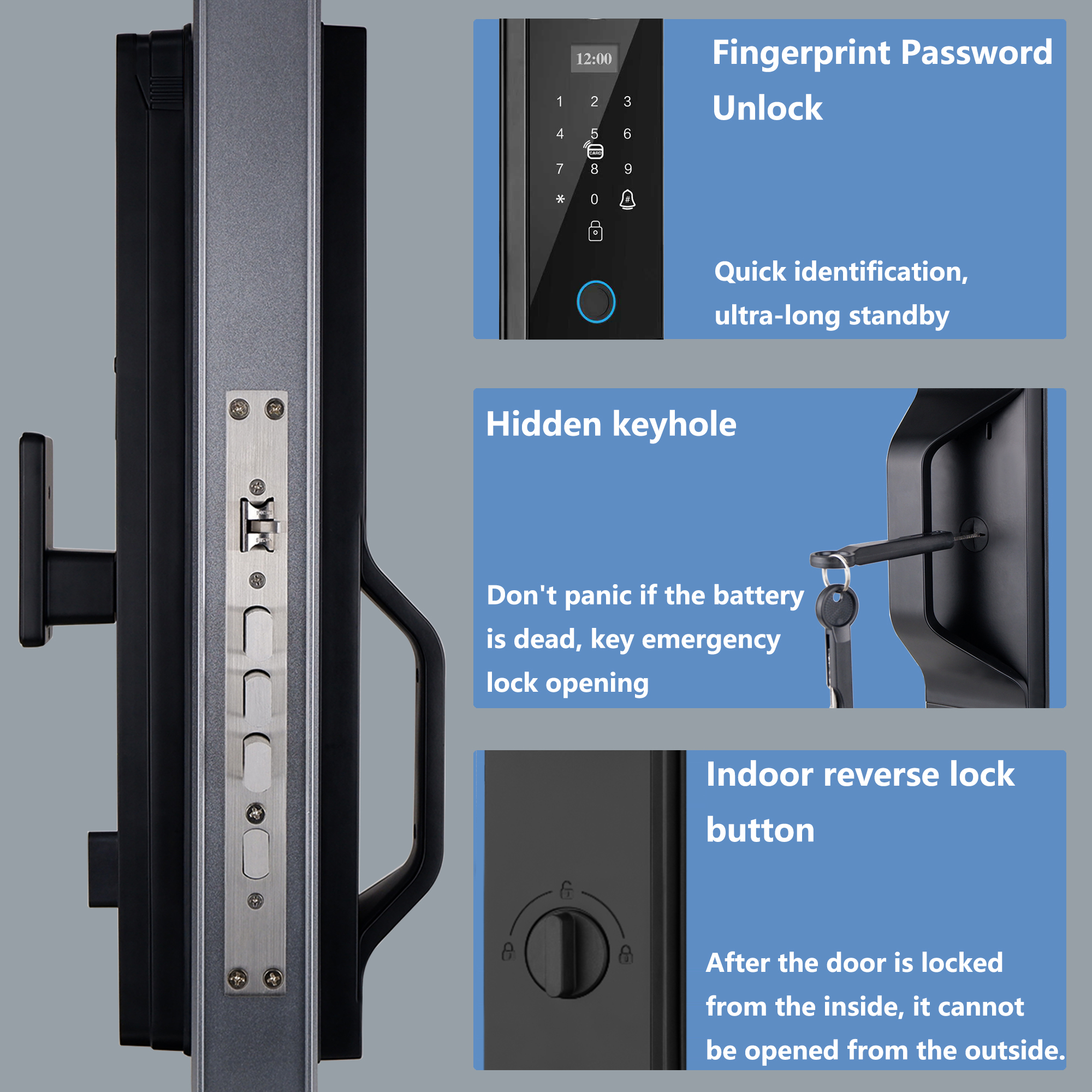 Fully Automatic Smart Door Loc – обзор и цена Home Security Lock System