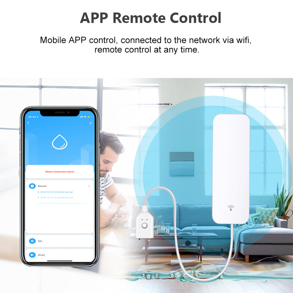 Tuya WiFi Water Leak Sensor, W – обзор и цена Home Security Devices