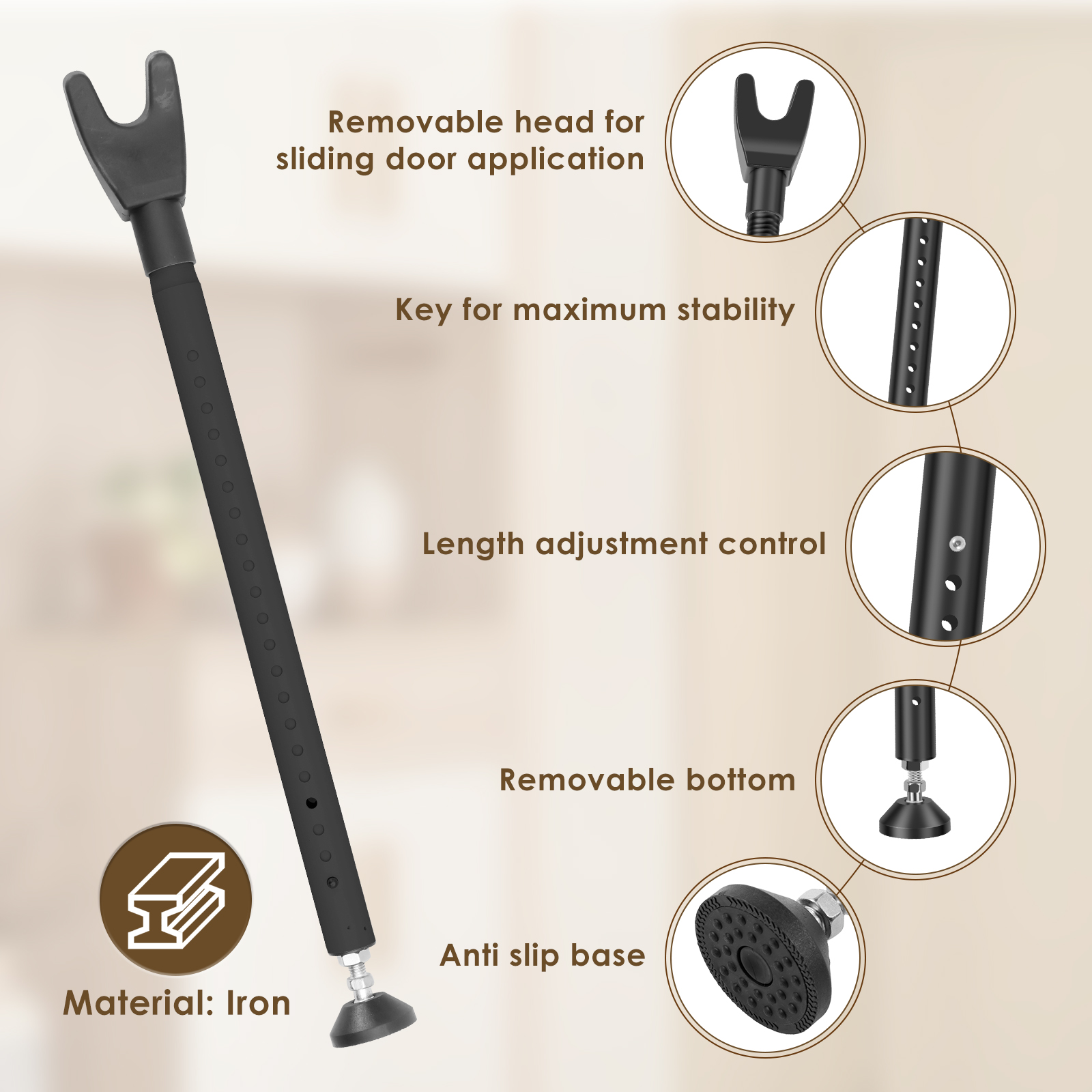 Door Security Bar 44-55 Inch A – обзор и цена Home Security Jammers