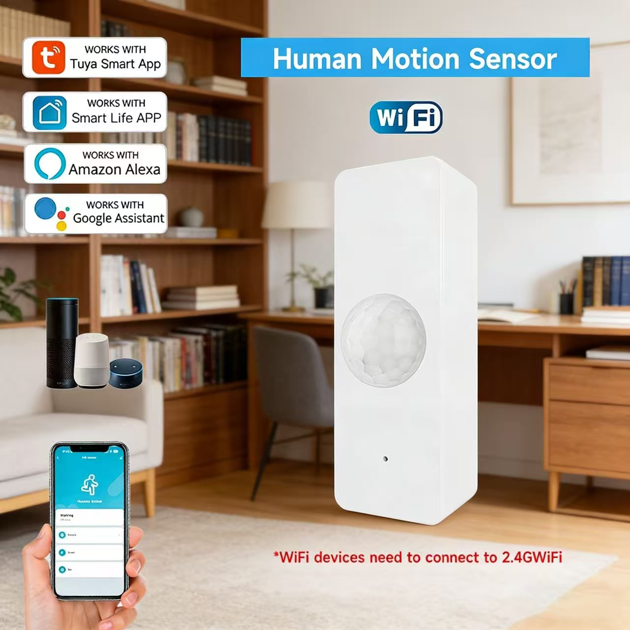 WiFi Smart PIR Motion Sensor T – обзор и цена Home Security Devices