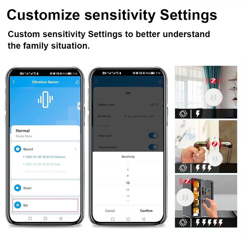 Tuya ZigBee Smart Vibration &  – обзор и цена Home Security Devices