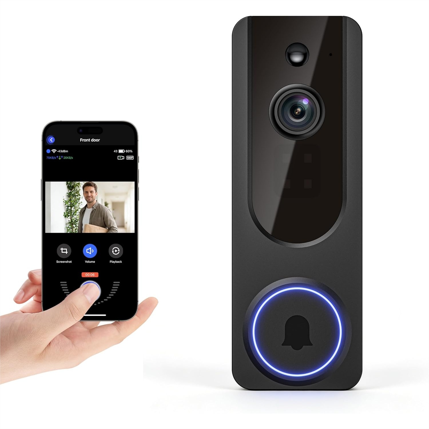 1080P Wireless Wi-Fi Doorbell  – обзор и цена Home Security Images