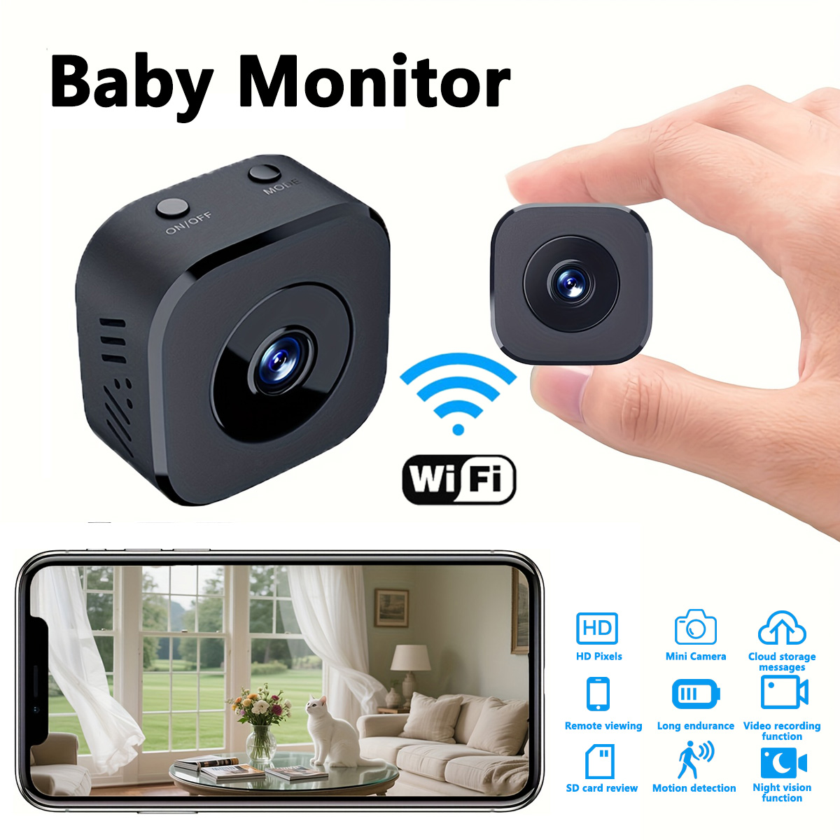 1080P HD Mini WiFi Camera Indo – обзор и цена Home Security And Monitoring