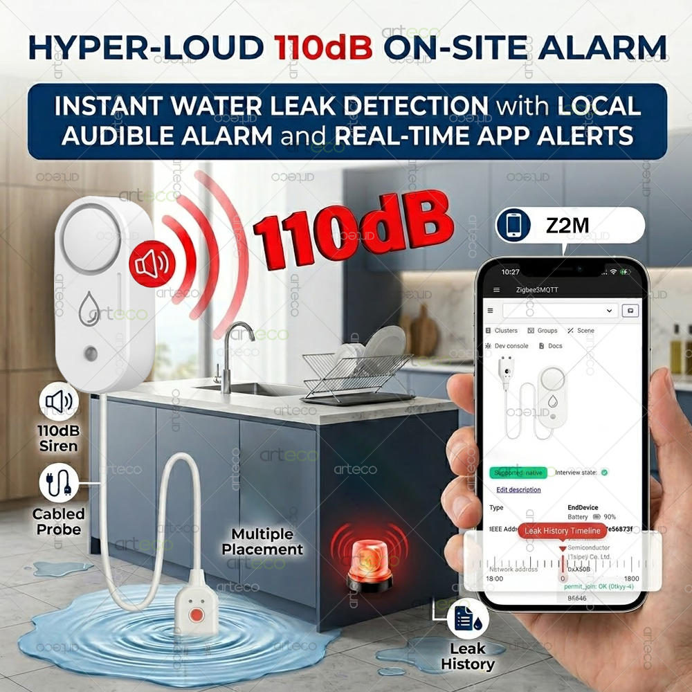 Zigbee Water Leak Detector Sma – обзор и цена Home Security Devices