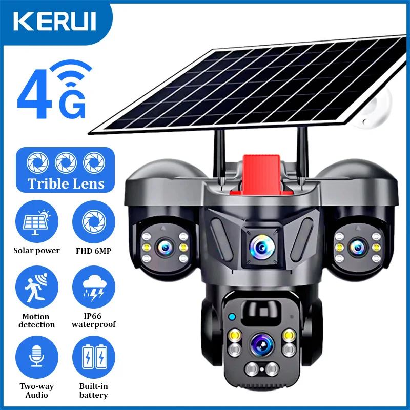 KERUI Outdoor PTZ 6MP 4G SIM W – обзор и цена Home Security Guard